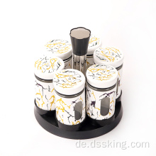 Mini Marbl Jar Spice Set Jar Candy Lagerbehälter für Küchenflasche Glas